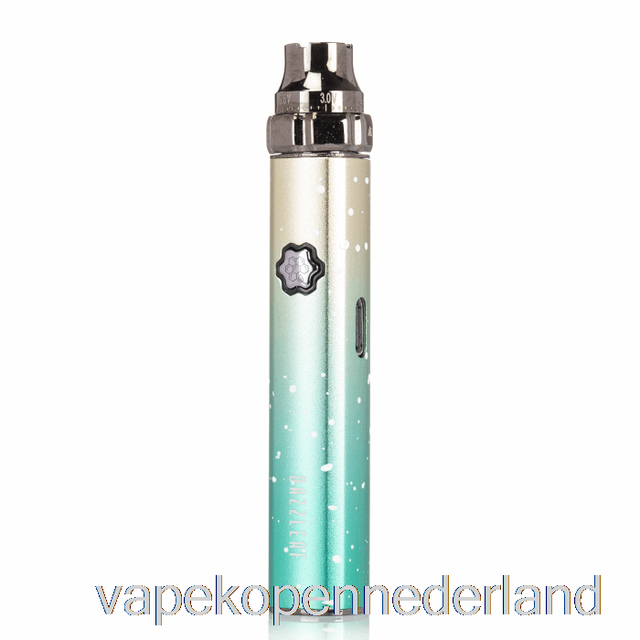 Vape Nederland Dazzleaf Squarii Top Twist 510 Batterij Goud/groen Splatter